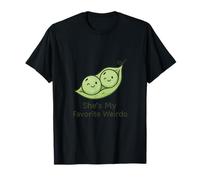 Dos guisantes en una vaina lindo garabato guiño ella es mi favorita Camiseta