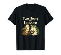 Dos Hoots y un Unicornio Equestrian Wrangler Art Camiseta