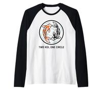 Dos Koi, Un Círculo Entusiastas Japonés Koi Fish Art Camiseta Manga Raglan