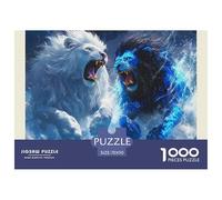 Dos Leones en la tormenta Puzle 1000 Piezas - Ideal para Regalar, Impresión Sin Reflejos, Juego De Mesa, Póster, 70x50cm/1000pcs
