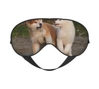 Dos lindo perro Akita, Cubreojos completos Antifaz bloqueador de luz Antifaz para dormir Antifaz suave con los ojos vendados Noche