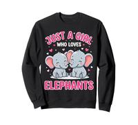 Dos Lindos Elefantes bebés Solo una Chica Que ama a los Elefantes Sudadera