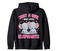 Dos Lindos Elefantes bebés Solo una Chica Que ama a los Elefantes Sudadera con Capucha