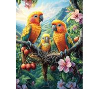 Dos Loros con Huevos en un Nido Rompecabezas 1000 Piezas Cartón para Adultos Y Adolescentes Sueño Mágico de Ciencia Ficción Hobby Colección Toda La Familia Decoración Única Hogar 1000