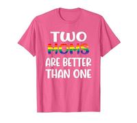 Dos mamás Son Mejores Que una Idea del Día de la Madre LGBT del Orgullo Gay Camiseta, Hombre, Rosa Jaspeado, M