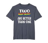 Dos mamás Son Mejores Que una Idea del Día de la Madre LGBT del Orgullo Gay Camiseta, Hombre Tallas Grandes, Azul Jaspeado, 4X Alto