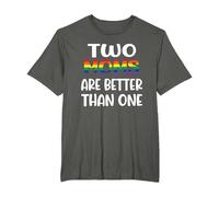 Dos mamás Son Mejores Que una Idea del Día de la Madre LGBT del Orgullo Gay Camiseta, Hombre Tallas Grandes, Asfalto, 2X Alto