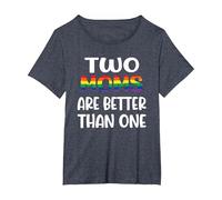Dos mamás Son Mejores Que una Idea del Día de la Madre LGBT del Orgullo Gay Camiseta, Mujer Tallas Grandes, Azul Jaspeado, 4XL Grande