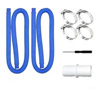 Dos mangueras de piscina de polietileno de 1,5 m compatibles con bombas de piscina 300 330 530 1000 galones y especificadas para manejo de agua de 32 mm de diámetro interior (tubo azul de 1,5 m)