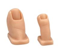 Dos modelos de entrenamiento de uñas de silicona para decoración artística y desarrollo de habilidades, dedos falsos para estampado y diseño de uñas