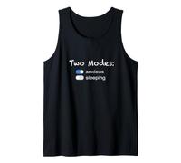 Dos Modos ansioso y Divertido para Dormir Camiseta sin Mangas