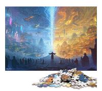 Dos Mundos Puzzles para Adultos 300 Piezas Cumpleaños Decoración EduGatoional Game Juego De Rompecabezas Stress Relief Toy 300pcs (40x28cm)