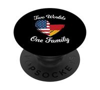 Dos Mundos Una Familia Herencia Americana Alemana PopSockets PopGrip Adhesivo