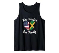 Dos Mundos una Familia Herencia Americana jamaicana Camiseta sin Mangas