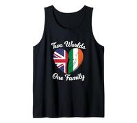 Dos Mundos una Familia Herencia británica Irlandesa Camiseta sin Mangas