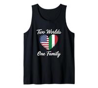 Dos Mundos una Familia Herencia italoamericana Camiseta sin Mangas