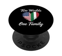 Dos Mundos una Familia Herencia italoamericana PopSockets PopGrip Adhesivo