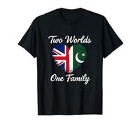 Dos Mundos una Familia Reino Unido Pakistán Heritage Camiseta