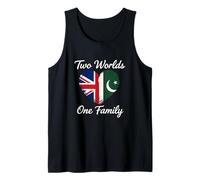 Dos Mundos una Familia Reino Unido Pakistán Heritage Camiseta sin Mangas