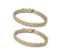 Dos Natural cáñamo surfista hawaiano estilo pulsera tobillera - handmade- (un juego de 2)...