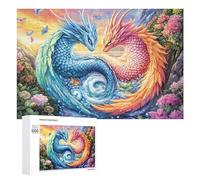 Dos pájaros divinos en Las Nubes estrelladas Puzzle 1000 Piezas para Adultos Juego De Relajación Resistencia Mental Regalo para Tardes Largas 1000 PCS