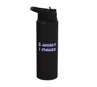 Dos Palabras Broma Dos Palabras Un Dedo Significado 2 Palabras 1 Dedo Stainless Steel Insulated Water Bottle