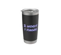 Dos Palabras Broma Dos Palabras Un Dedo Significado 2 Palabras 1 Dedo Vaso térmico de acero inoxidable de doble pared