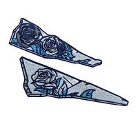 Dos parches para planchar - Vintage Broken Rose | Retro Rosas Patch, Scheten Aufbügler, Blumen Flicken, Flower Patch Finally Home
