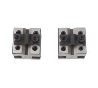 Dos pares de conexión a tierra en forma de V con juego de abrazaderas para una inspección mecánica precisa de 90 grados y uso en taller, fabricados con acero endurecido para herramientas