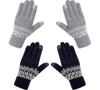 Dos pares de guantes de invierno para mujer con dedos táctiles para trabajar sin miedo al frío