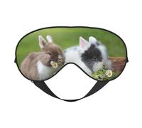 Dos pequeños conejos lindos, Cubreojos completos Antifaz bloqueador de luz Antifaz para dormir Antifaz suave con los ojos vendados Noche