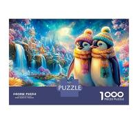 Dos Pingüinos en una Tierra Mágica Puzzle De 1000 Piezas Lindo pingüino Juego De Puzzle Familiar para Todas Las Edades 70x50cm/1000pcs