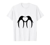 Dos pingüinos forman un corazón enamorado Camiseta