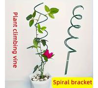 Dos Postes de Soporte Metálicos en Verde - y Flexible para Trepar Plantas, Adecuado para Macetas y Jardineras, Garantizando el Crecimiento de las Plantas