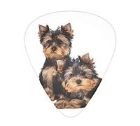 Dos púas de guitarra de Yorkshire Terrier Puppies para guitarra acústica eléctrica (12 unidades)