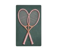 Dos raquetas de tenis antiguas de una sola palanca en blanco para interruptor de luz, cubierta decorativa de 1 banda para cocina, baño, tamaño 11,4 x 7 cm