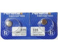 Dos Renata - Pila de botón de óxido de plata 335 RENATA 1.55 V 5.5 mAh