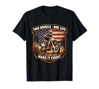 Dos Ruedas One Life Make It Count American Dirt Bike Rider Camiseta