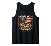 Dos Ruedas One Life Make It Count American Dirt Bike Rider Camiseta sin Mangas