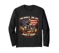 Dos Ruedas One Life Make It Count American Dirt Bike Rider Manga Larga