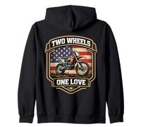 Dos Ruedas One Love American Dirt Bike Rider USA Motocross Sudadera con Capucha