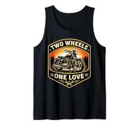 Dos Ruedas One Love Classic Motrocycle Motorbike Rider Biker Camiseta sin Mangas