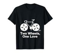 Dos Ruedas One Love Minimal diseño de Ciclista Camiseta