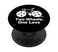 Dos Ruedas One Love Minimal diseño de Ciclista PopSockets PopGrip Adhesivo