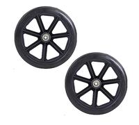Dos Ruedas sólidas de 8 Pulgadas con un diámetro de 20 cm. Rueda Delantera for Silla de Ruedas, Rueda for Silla de Ruedas con neumático Macizo Gris y Negro (Color : Black, Size : Narrow Wheel)