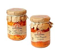 Dos Salsas Delizie di Calabria: Pesto Calabrese y Ajo, Aceite y Pimiento de Calabria 130 gr x 2