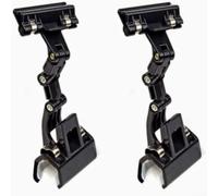 Dos soportes ajustables para documentos con clips giratorios de 360 grados para escribir y suministros de arte, diseñados para una organización estable y eficiente del papel (clip negro)