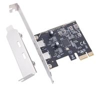 Dos tarjetas de expansión PCIExpress USB 3.2 Gen1 tipo C ASM1042 Chipset de velocidad rápida de 5 Gbps para escritorio, dos tarjetas de expansión PCIe USB C