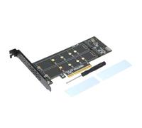 Dos tarjetas NVME M PCIe adaptador de placa PCIe con placa de circuito industrial para actualizaciones de PC