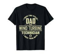 Dos títulos: Papá, técnico de turbinas eólicas, Rock Tech Apparel Camiseta